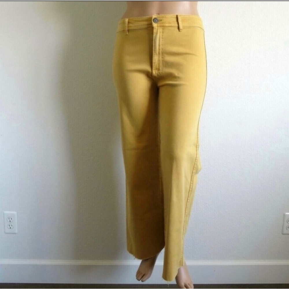 KUT from the KLOTH Jeans Women’s Distressed ANGELA Wide Leg Gaucho Size 12 NWT - Picture 3 of 4